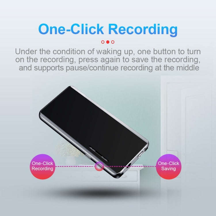 M13 High-Definition Noise Reduction Recorder Music MP4 Player, Support Recording / E-Book / TF Ca...