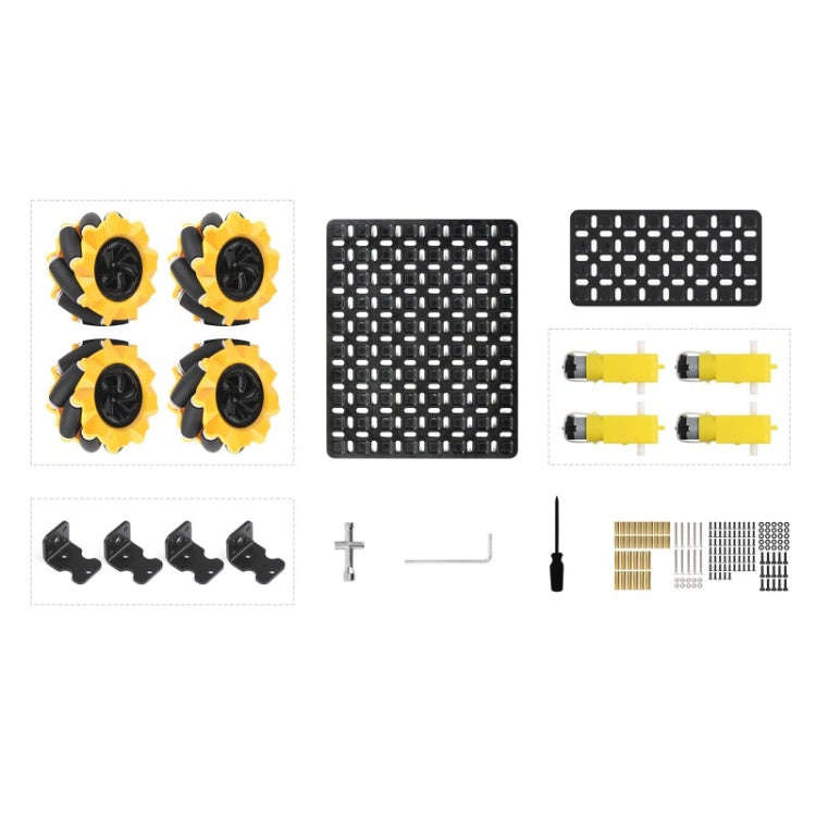 Waveshare Smart Mobile Robot Chassis Kit, Chassis:Normal(Mecanum Wheels)