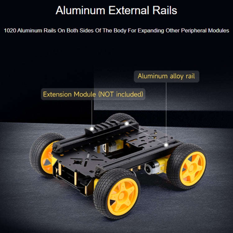 Waveshare Smart Mobile Robot Chassis Kit, Chassis:With Shock-absorbing(Normal Wheels)