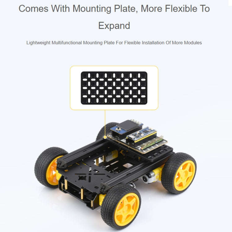 Waveshare Smart Mobile Robot Chassis Kit, Chassis:With Shock-absorbing(Mecanum Wheels)