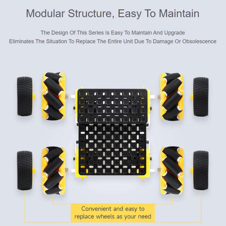 Waveshare Smart Mobile Robot Chassis Kit, Chassis:With Shock-absorbing(Normal Wheels)