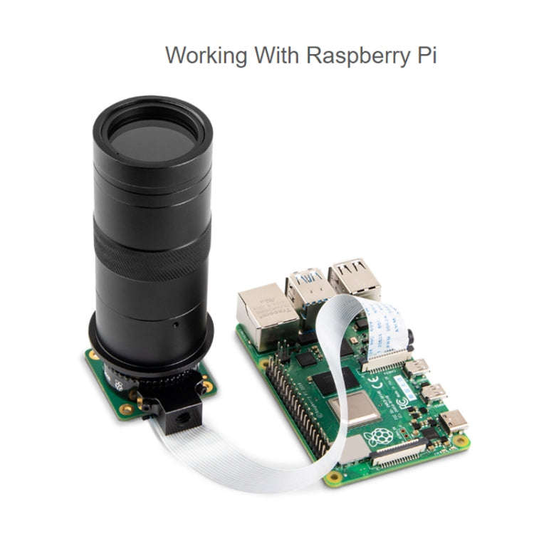 Waveshare 100X Industrial Microscope Lens, C/CS-Mount, for Raspberry Pi HQ Camera(24229)