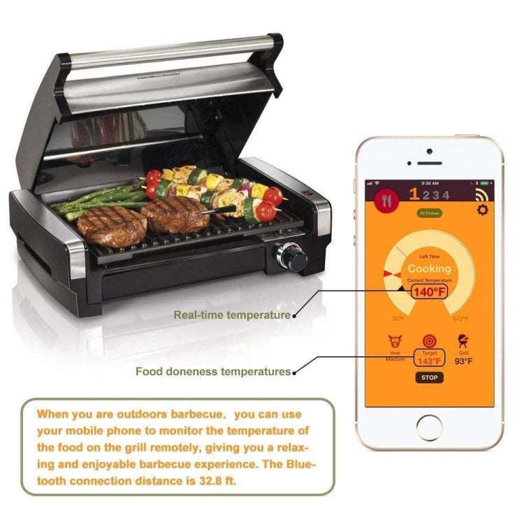 TY530 BBQ Probe Wireless Bluetooth Thermometer Mobile Phone APP Kitchen Food Barbecue Oven Thermo...