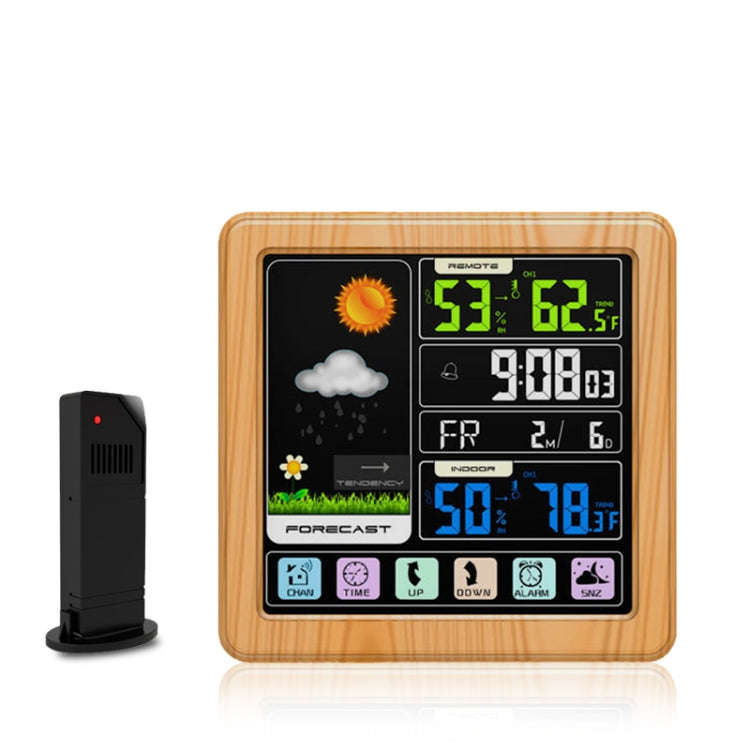 TS-3310 Wireless Weather Clock Multifunctional Color Screen Clock Creative Home Touch Screen Ther...