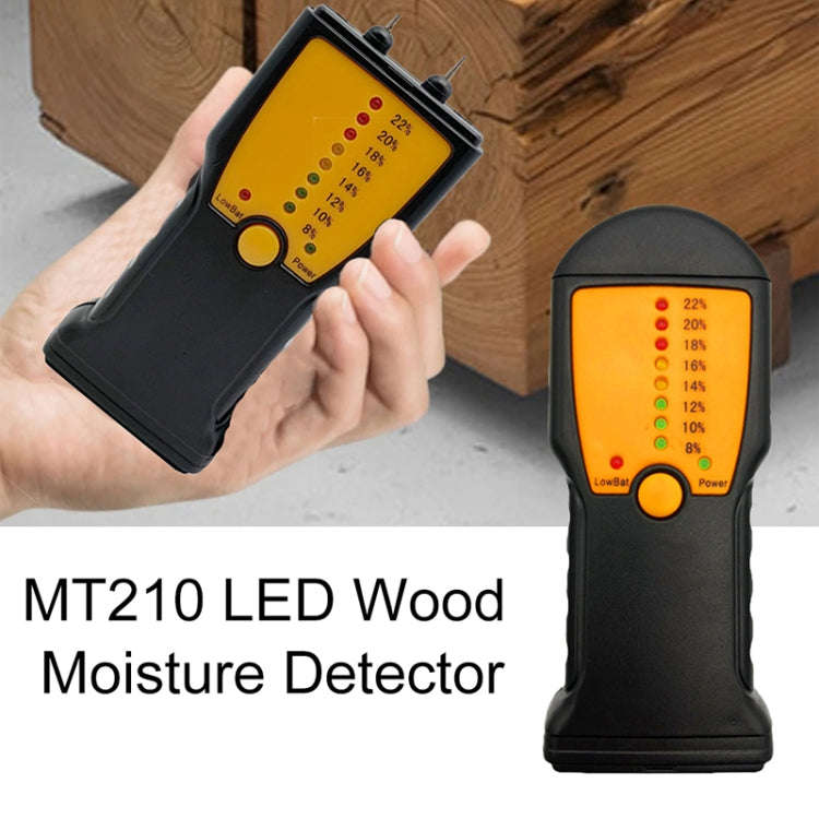 MT210 Wood Moisture Meter Wood Material Water Leak Detector Damp Tester Wood Test Tool