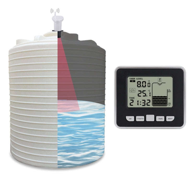 TS-FT002 Multifunctional Ultrasonic Electronic Water Tank Level Gauge With Indoor Temperature The...