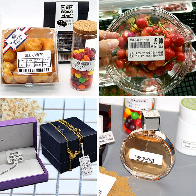 Thermal Label Paper Self-Adhesive Paper Fixed Asset Food Clothing Tag Price Tag for NIIMBOT B11 /...