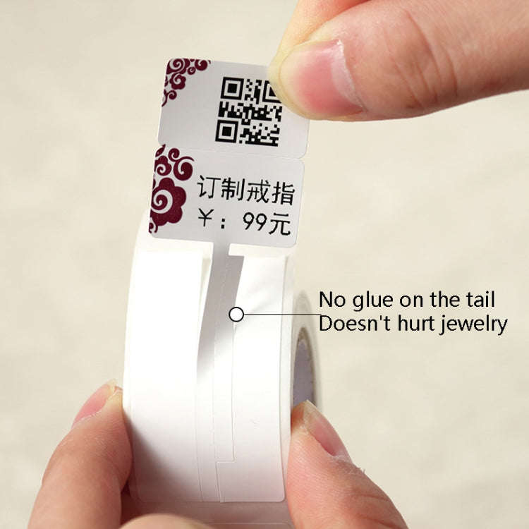2 PCS Jewelry Tag Price Label Thermal Adhesive Label Paper for NIIMBOT B11 / B3S, Size: 02F Festi...
