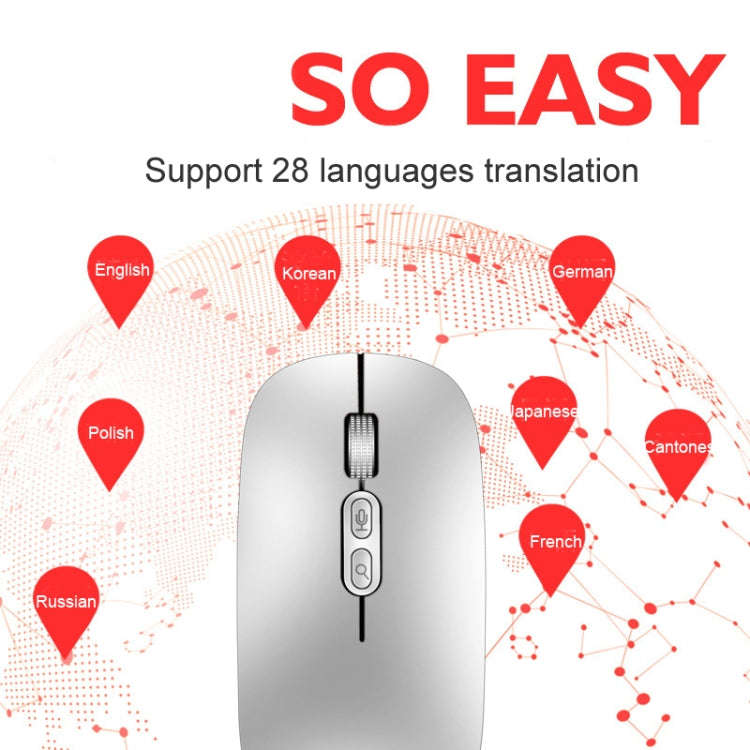 M103 1600DPI 5 Keys 2.4G Wireless Mouse Charging Ai Intelligent Voice Office Mouse, Support 28 La...