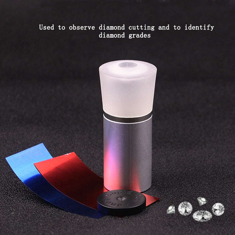 2 PCS Metal Cutting Mirror Jewelry Diamond Identification Tool 10 Times Magnifying Glass Diamond ...