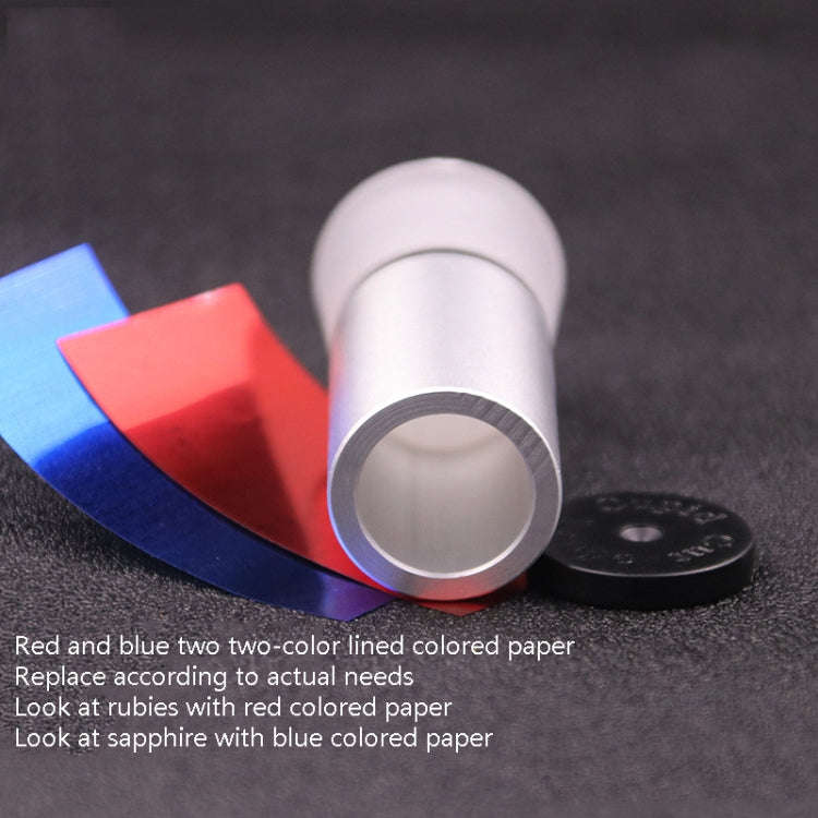 2 PCS Metal Cutting Mirror Jewelry Diamond Identification Tool 10 Times Magnifying Glass Diamond ...