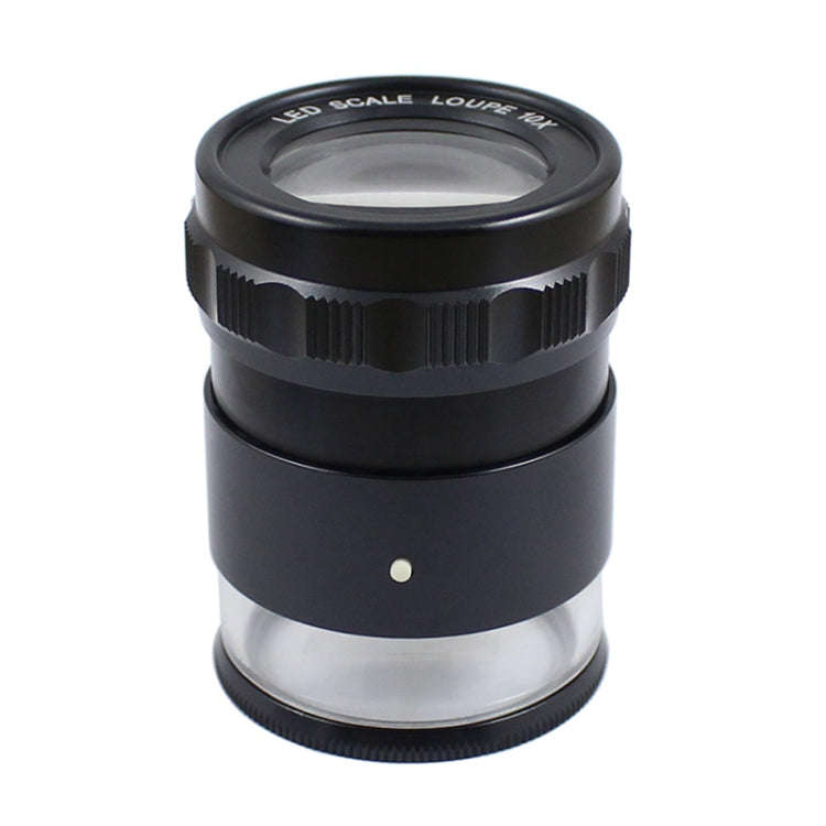 8 LED Lights 3 Groups Of Optical Glass HD With Scale 10 Times Magnifying Glass, Specification: Co...