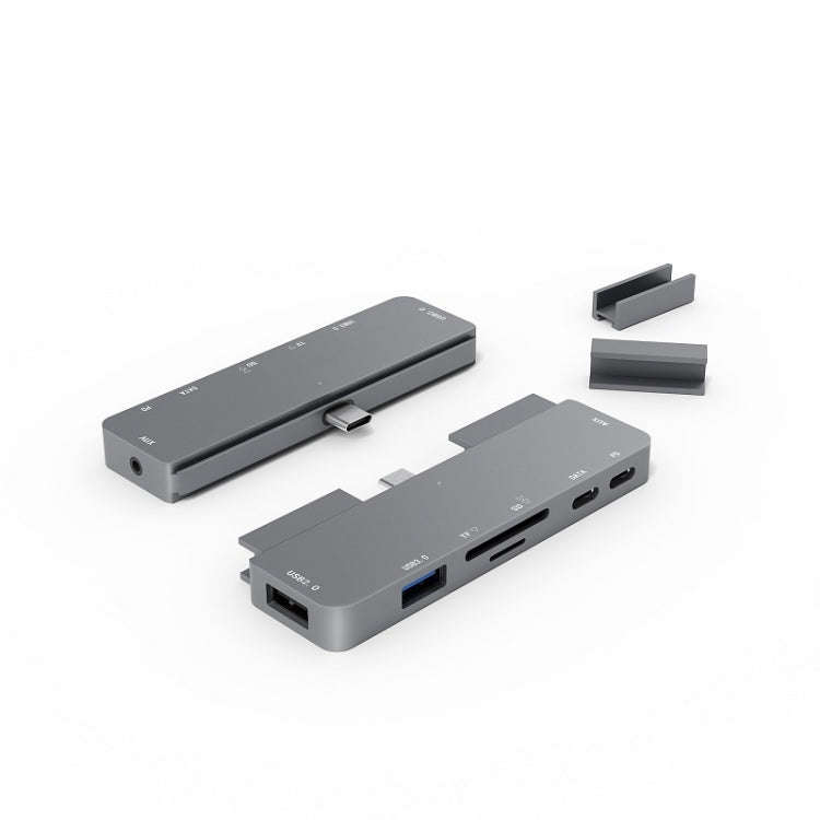 300A 7 in 1 USB3.0x1 + HDMIx1 + PD Portx1 + Type-Cx1 + SD/TF + 3.5mm Portx1 Multifunctional Exten...