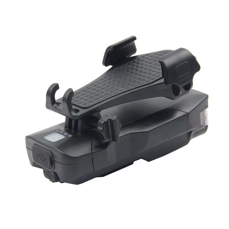 500LM Bicycle Light Mobile Phone Holder Multi-Function Riding Front Light With Horn 4000 mAh (Bla...