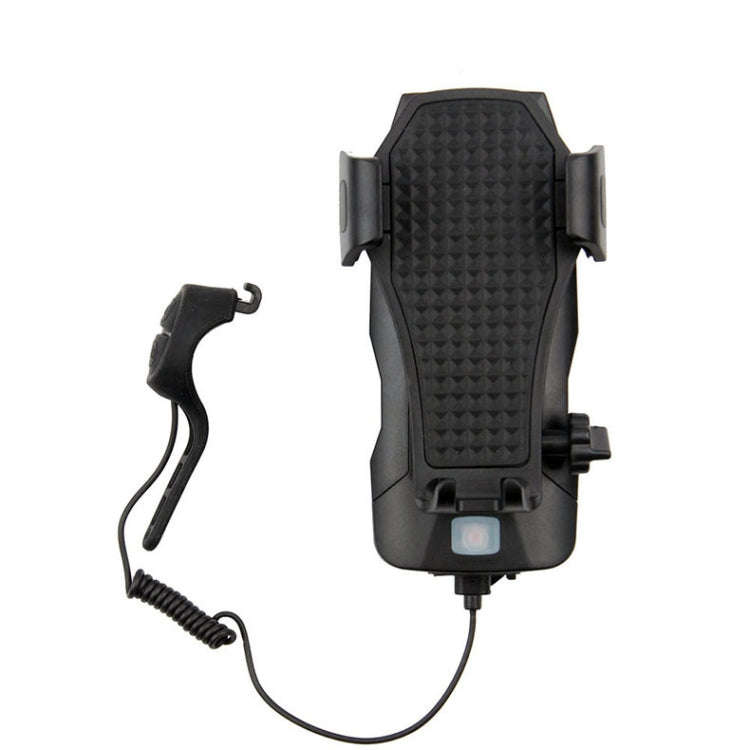 500LM Bicycle Light Mobile Phone Holder Multi-Function Riding Front Light With Horn 4000 mAh (Bla...