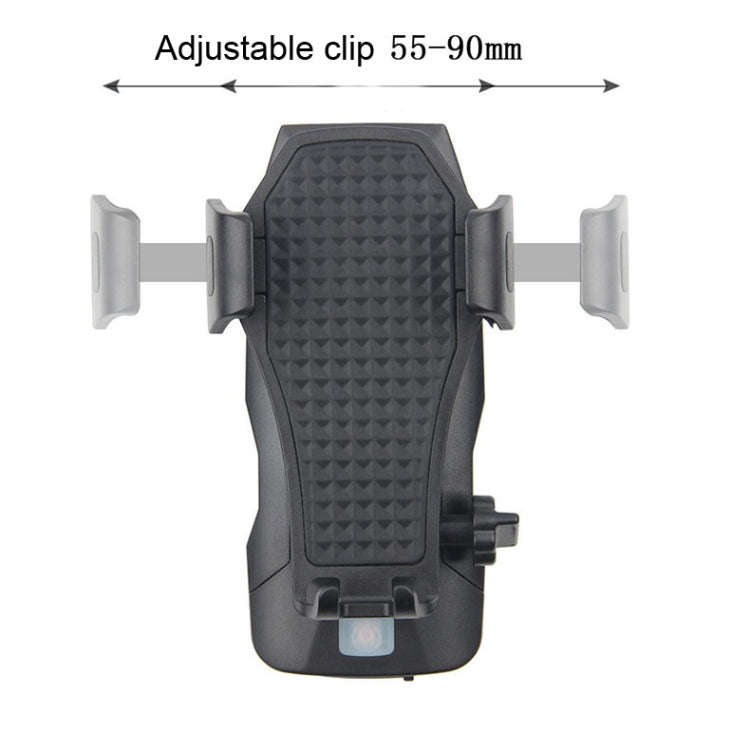 500LM Bicycle Light Mobile Phone Holder Multi-Function Riding Front Light With Horn 4000 mAh (Bla...