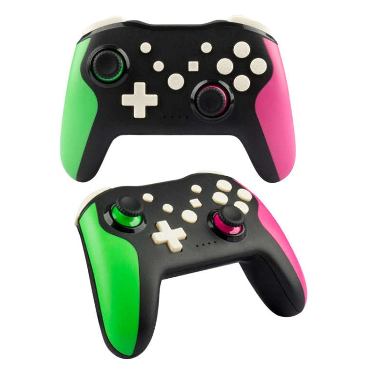 NS009 6-Axis Vibration Burst Wireless Bluetooth Gamepad For Switch Pro(Black Green Purple)