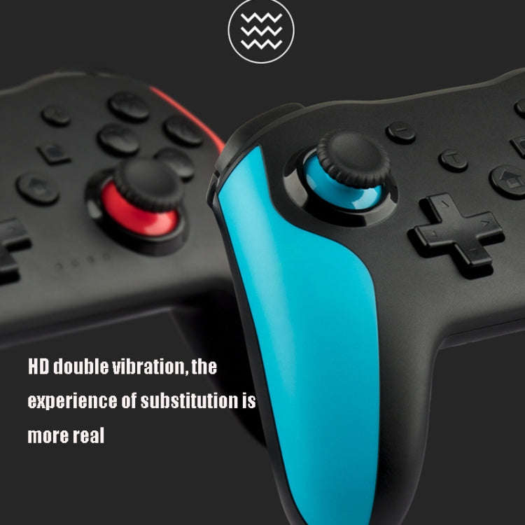 NS009 6-Axis Vibration Burst Wireless Bluetooth Gamepad For Switch Pro(Black Green Purple)