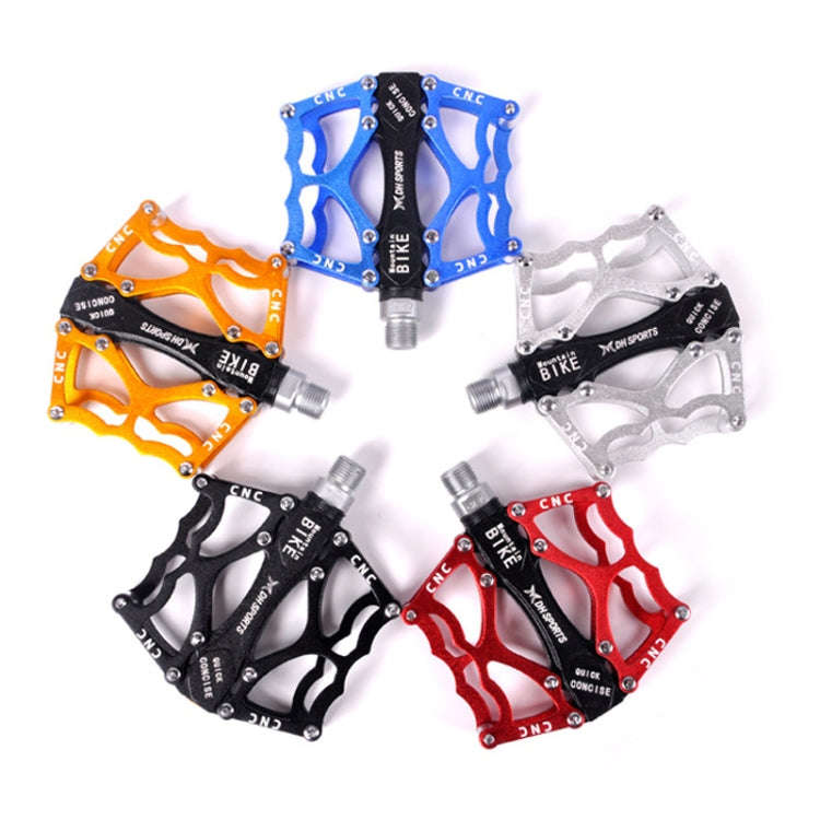 Bicycle Pedal Mountain Bike Aluminum Alloy Palin Pedal Non-Slip Bearing Pedal(901 Blue)