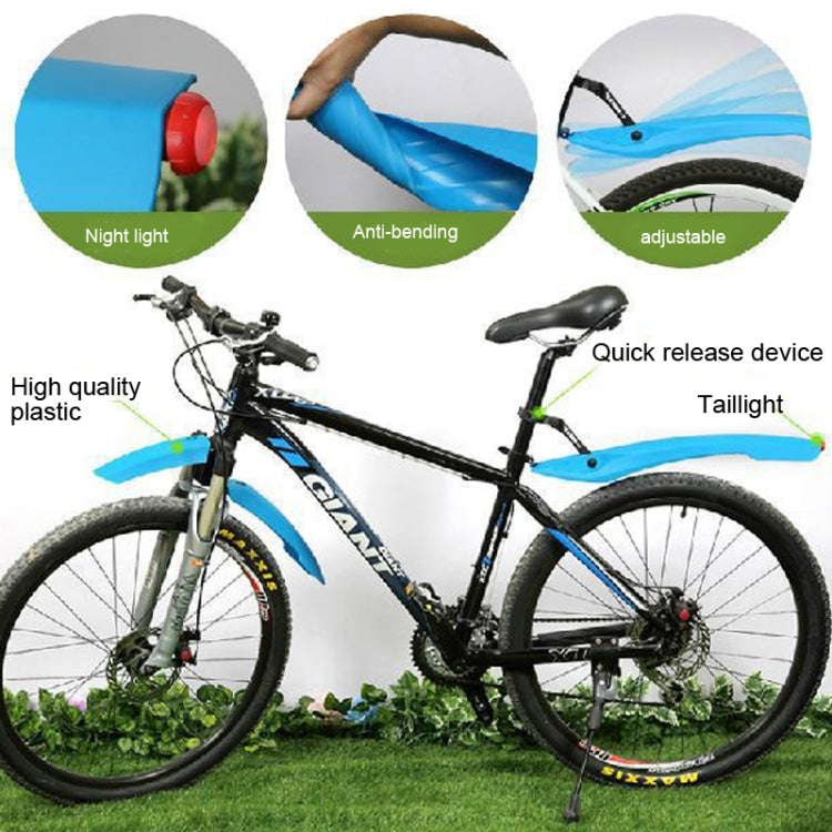 Bicycle Fender With LED Taillights Mountain Bike Fender Quick Release 26 Inch Riding Accessories(...