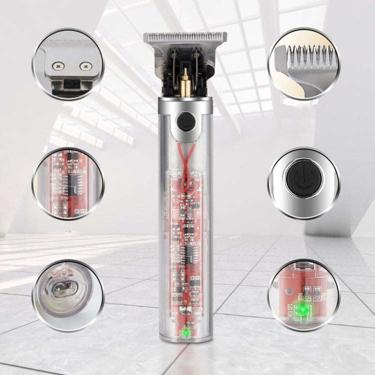 Transparent Body Low Noise USB Charging Electric Clipper(JM-701)
