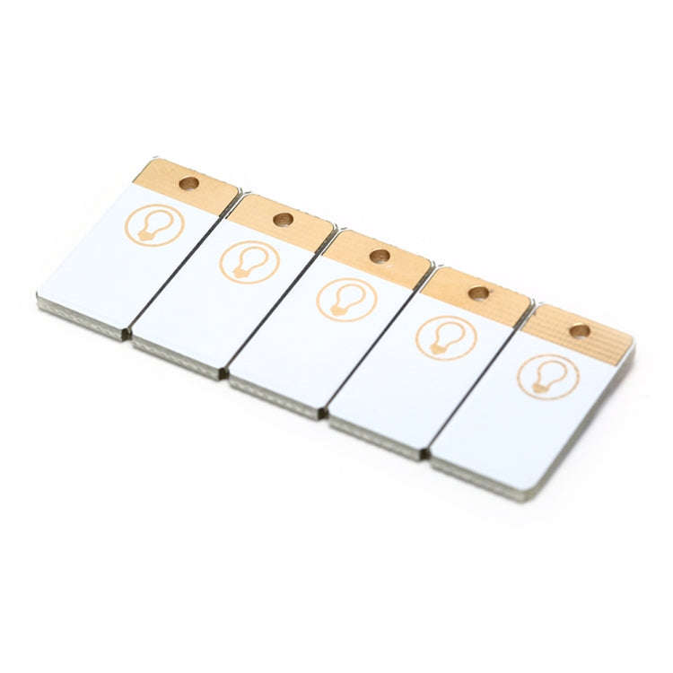 10 PCS Mini Pocket Card USB Power Keychain LED Night Light(White)