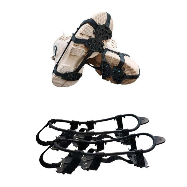 Outdoor 24-Tooth Reinforced Crampons Non-Slip Shoe Covers Snow Claws Winter Hiking Shoes Spikes C...