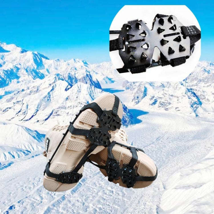 Outdoor 24-Tooth Reinforced Crampons Non-Slip Shoe Covers Snow Claws Winter Hiking Shoes Spikes C...