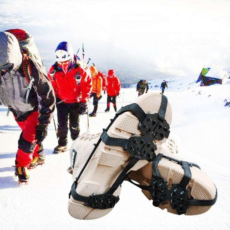 Outdoor 24-Tooth Reinforced Crampons Non-Slip Shoe Covers Snow Claws Winter Hiking Shoes Spikes C...