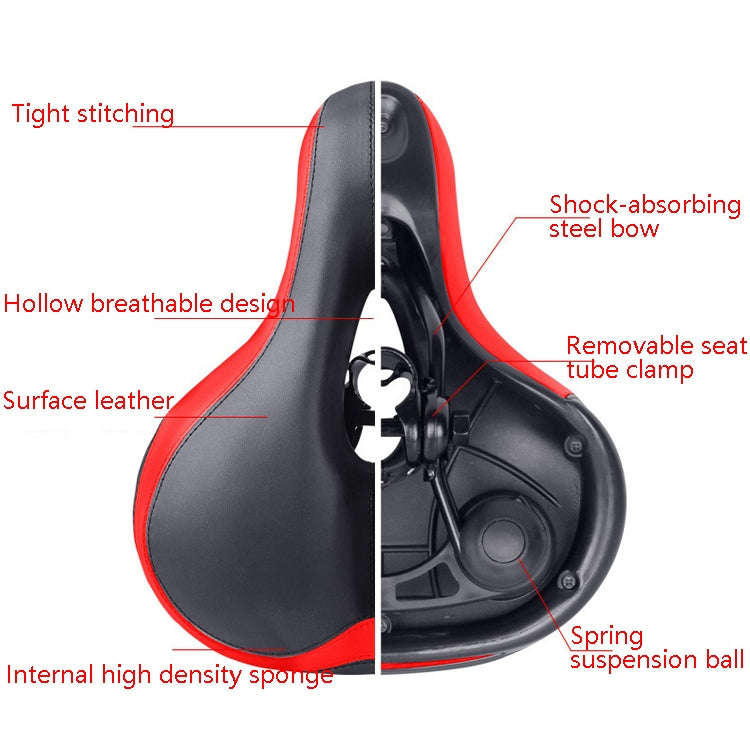 Reflective Seat Bicycle Seat Bicycle Saddle Seat(Black Blue)