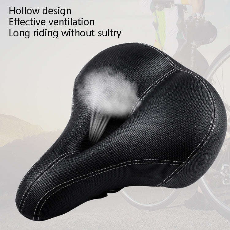 Bicycle Seat With Taillights With Light Mountain Bike Bicycle Saddle Seat Cushion(Black)