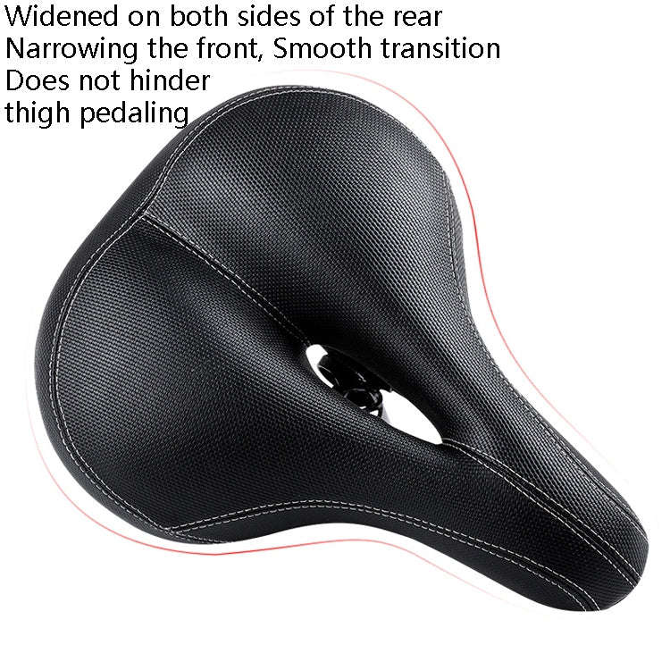 Bicycle Seat With Taillights With Light Mountain Bike Bicycle Saddle Seat Cushion(Black)