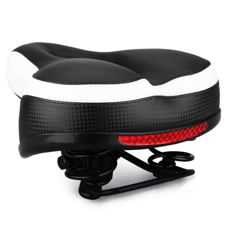 Reflective Spring Saddle Mountain Bike Seat Bicycle Seat Bicycle Seat(Black White)