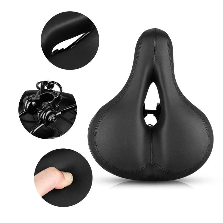 Reflective Spring Saddle Mountain Bike Seat Bicycle Seat Bicycle Seat(Black Blue)