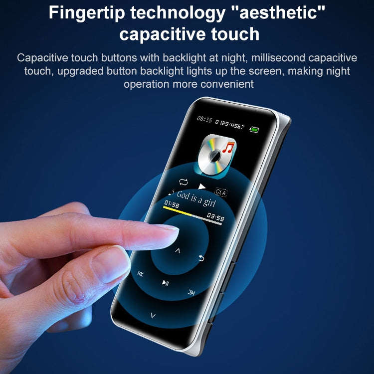 M22 Portable Bluetooth Touch Screen MP3 Player Recorder E-Book, Memory Capacity: 16GB(Black)