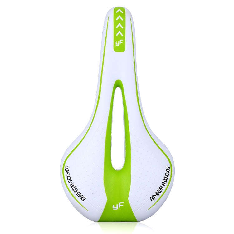 YAFEE YF-1018 Mountain Bike Saddle Bicycle Riding Saddle Bicycle Saddle(White Green)