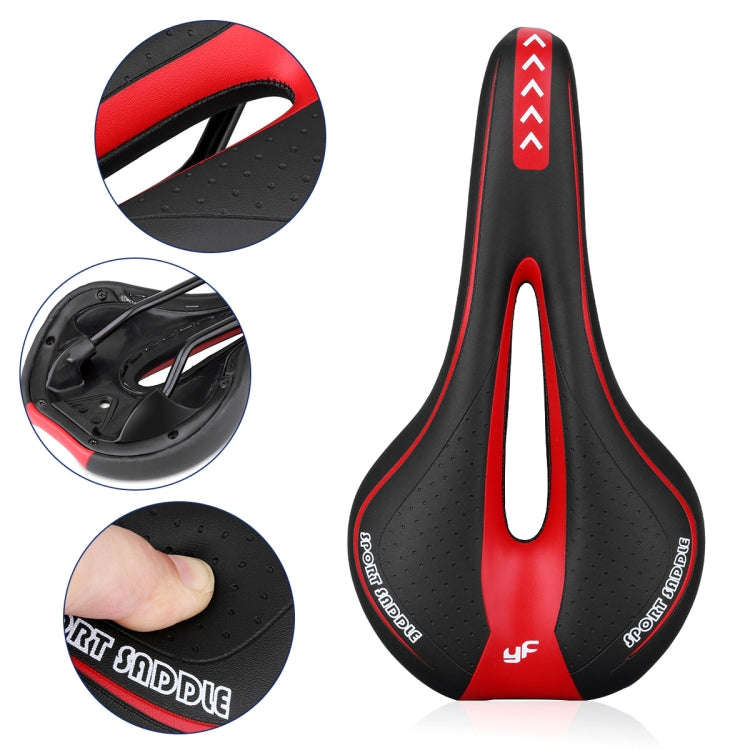 YAFEE YF-1018 Mountain Bike Saddle Bicycle Riding Saddle Bicycle Saddle(Black Blue)