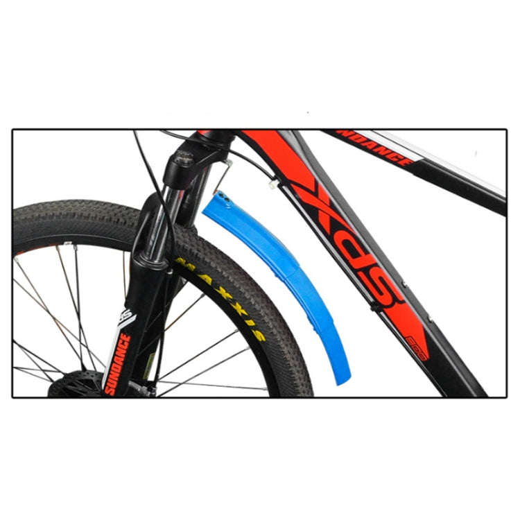 Bicycle Telescopic Folding Mudguard  27.5 Inch Extended Water Retaining LED Taillight(Red)