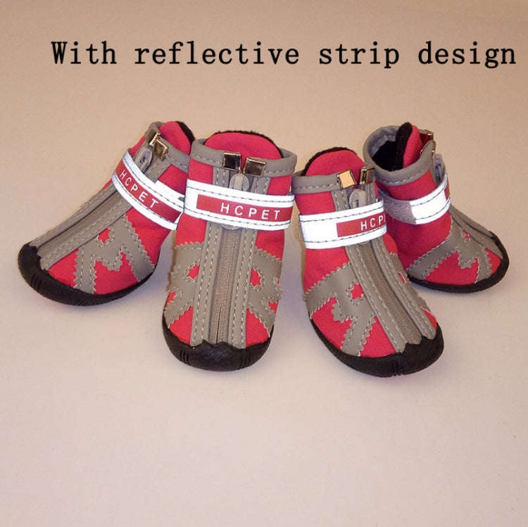 HCPET A1703 Pet Non-Slip Wear-Resistant Shoes Puppy Feet Cover, Size: Number 5(Waterproof Green)
