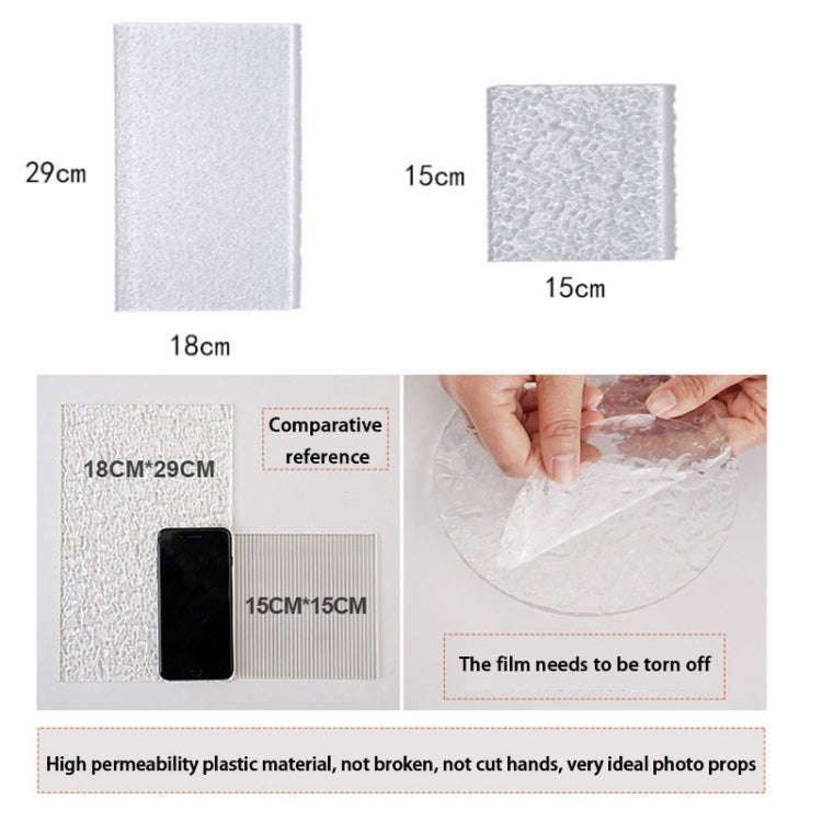 3 PCS 10 x 10cm Acrylic Texture Background Board Photo Props Background Decorative Geometric Orna...