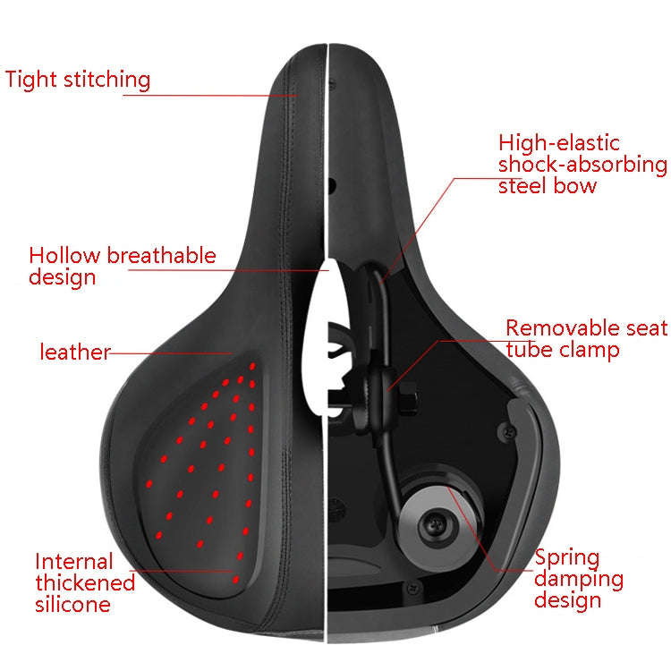 Bicycle Riding Seat Silicone Bicycle Seat Bicycle Saddle(Red)