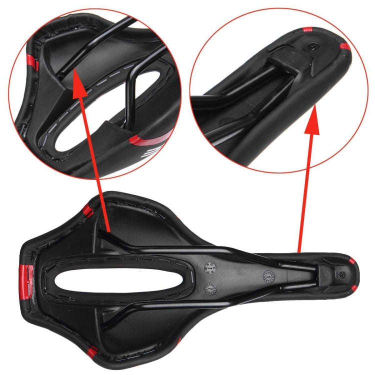 YAFEE Mountain Bike Saddle Mountain Bike Seat Hollow Bicycle Seat(Red)