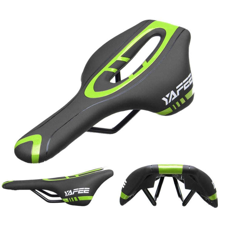 YAFEE Mountain Bike Saddle Mountain Bike Seat Hollow Bicycle Seat(Green)