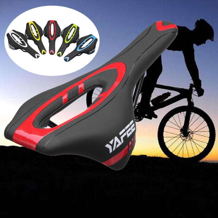 YAFEE Mountain Bike Saddle Mountain Bike Seat Hollow Bicycle Seat(Yellow)