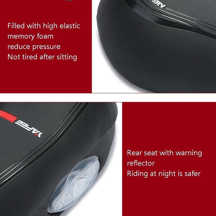YAFEE Taillight Bicycle Seat Mountain Bike Saddle With Light Seat(Red)