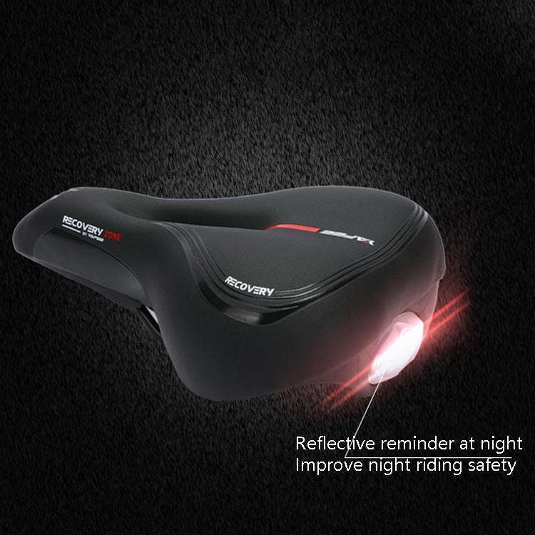YAFEE Taillight Bicycle Seat Mountain Bike Saddle With Light Seat(Red)