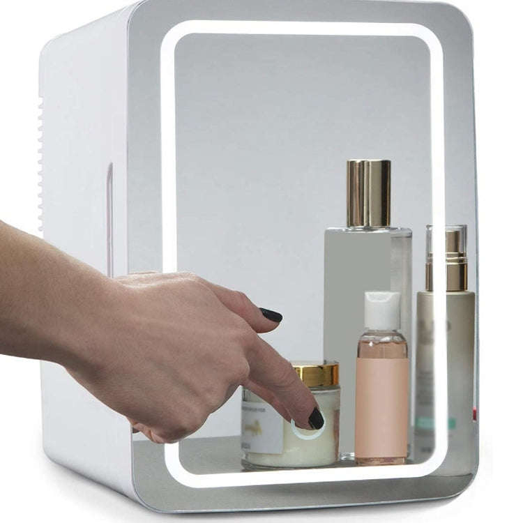 PD-8 8L Mirror Cosmetics Storage Car Home Small Refrigerator Fruit Drink Refrigerator(UK Plug)
