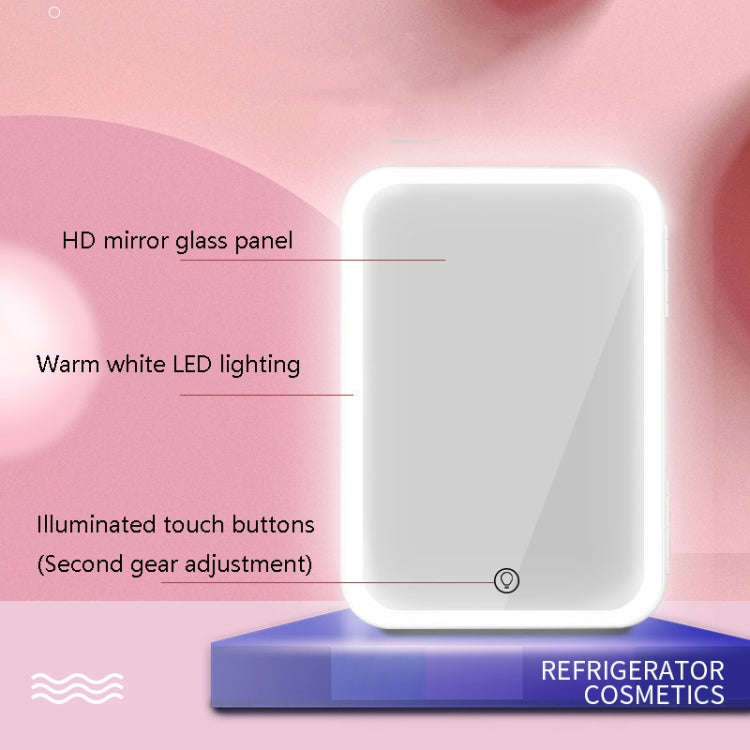 PD-8 8L Mirror Cosmetics Storage Car Home Small Refrigerator Fruit Drink Refrigerator(UK Plug)