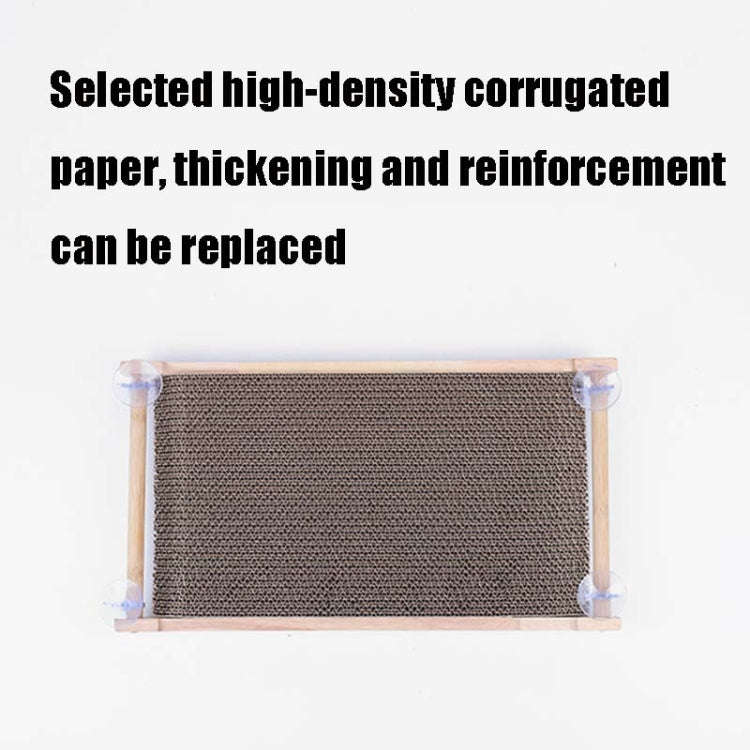 Solid Wood Vertical Cat Claw Board Corrugated Sofa Anti-Scratch Cat Toy(Primary Color)