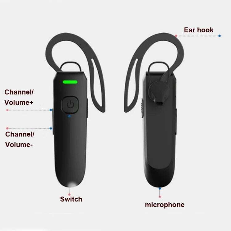 A08 Mini Ear Hook Wireless Walkie Talkie Outdoor Mini Walkie Talkie  Wireless Bluetooth Walkie Ta...